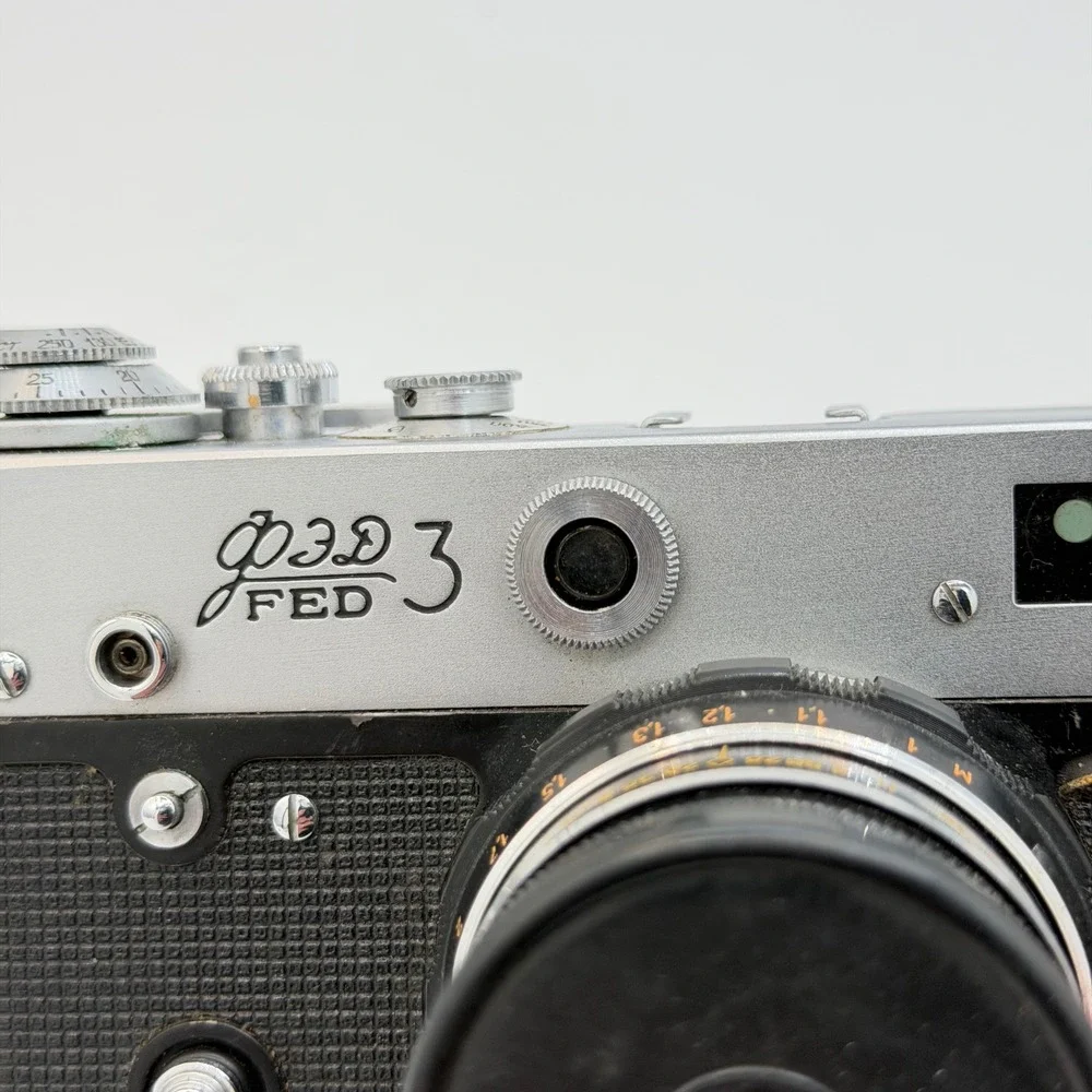Vintage FED 3 Soviet Rangefinder 35mm Film Camera Industar-61 L/D 53mm f2.8 Lens